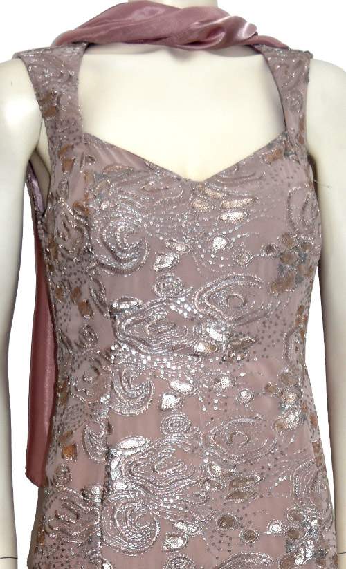 Vestido Longo Crepe, recortado, com decote nas costas